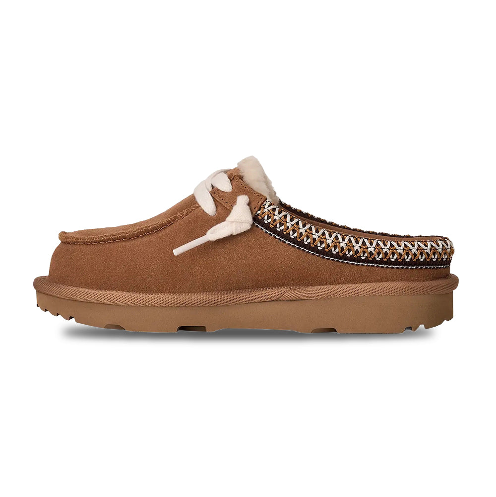 Ugg Kids Tasman Mule Slides in Brown Color