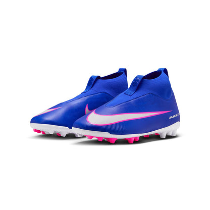 Nike Kids Zm Superfly 10 AC Ag Turf Cleats in Blue Color