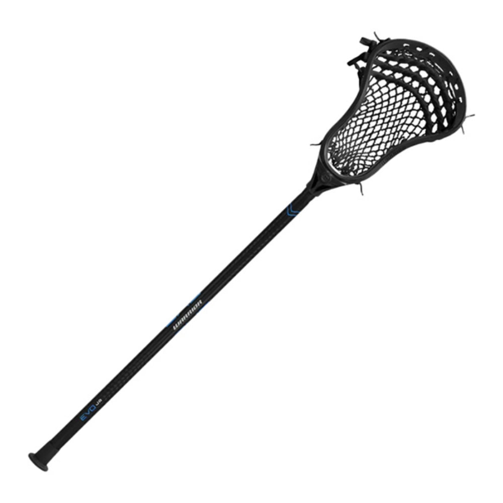 Warrior Lacrosse Kids Evo Kids Stick Lacrosse Sticks in Black Color