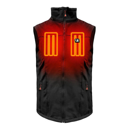 Actionheat Mens M/Softshell Vest Electric Apparel in Black Color