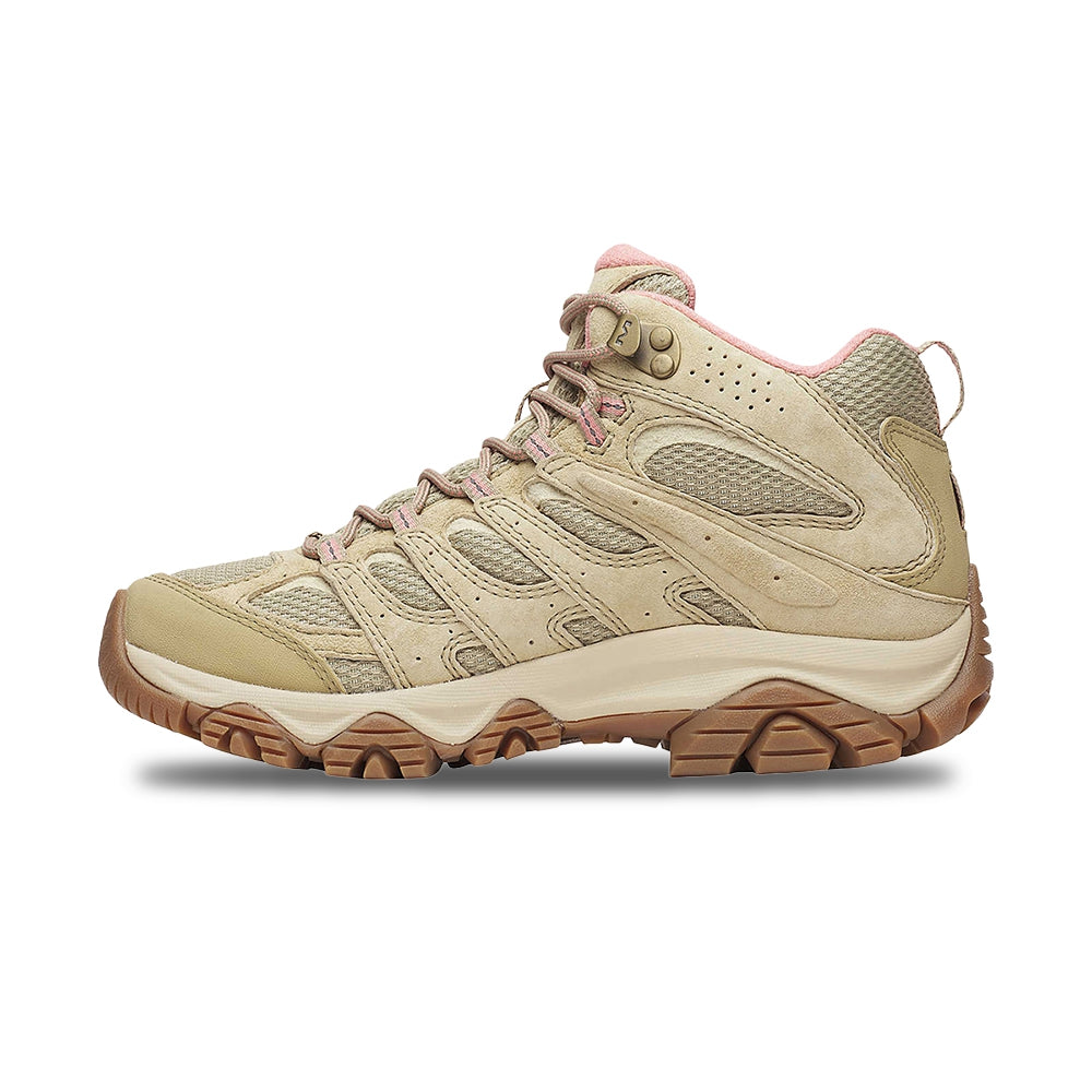 Merrell Womens Moab 3 Mid Wp Boots in Grey Color