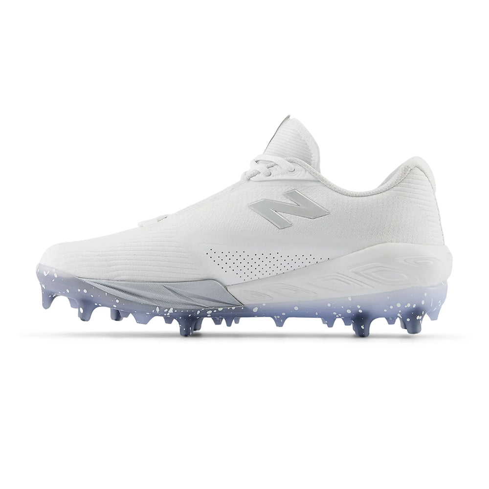 New Balance FuelCell Compv4 Baseball Cleats in White Color