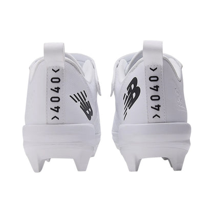New Balance FuelCell 4040 V8 Molded Baseball Cleats in White Color