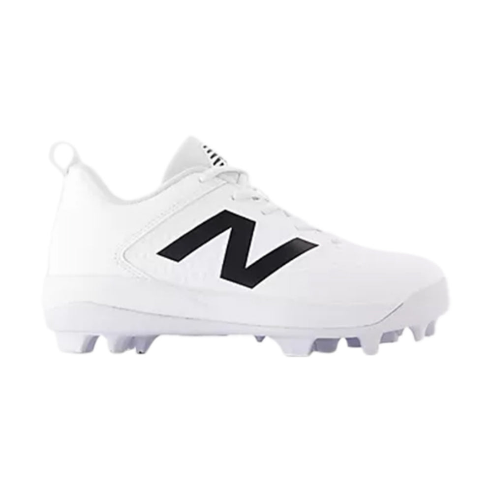 New Balance 4040V8 Kids Rubber Baseball Cleats in White Color