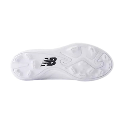 New Balance 4040V8 Kids Rubber Baseball Cleats in White Color