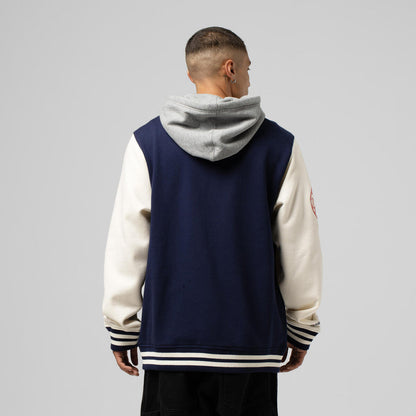 Mitchell And Ness new york yankees Courtside Btn Fleece Fan Apparel in Blue Color