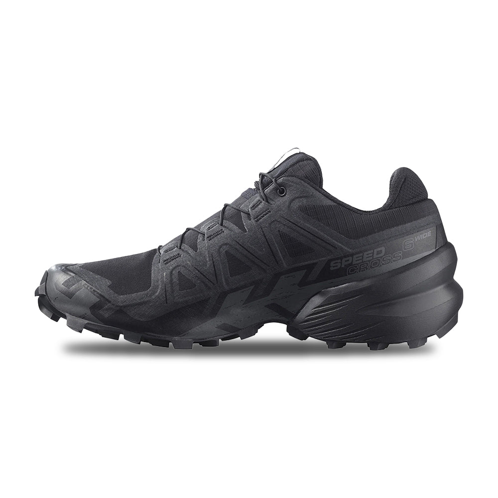 Salomon Speedcross 6 Wide Trail Running Shoes in Black Color