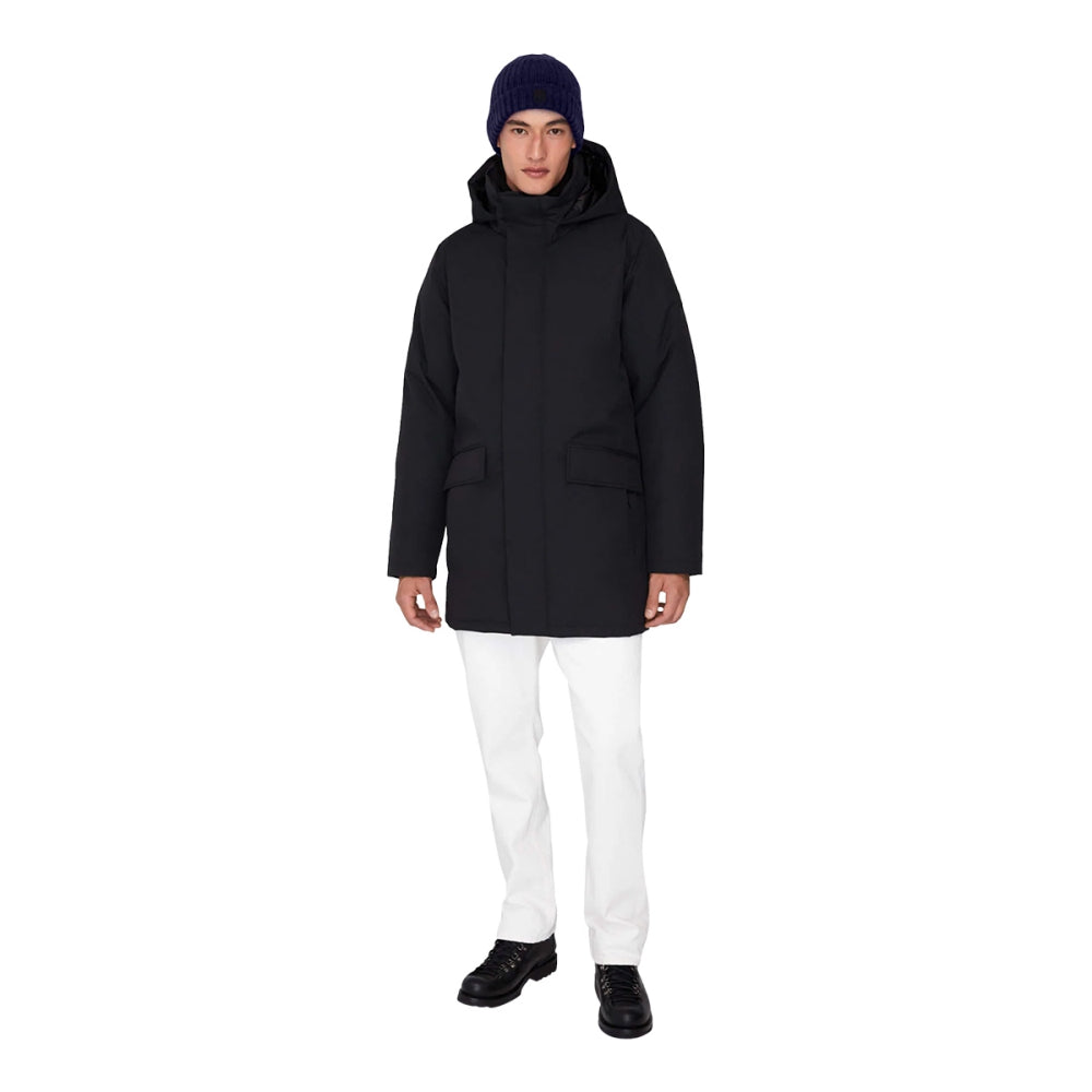 Quartz Co. Mens Champlain Parka City Coats in Black Color