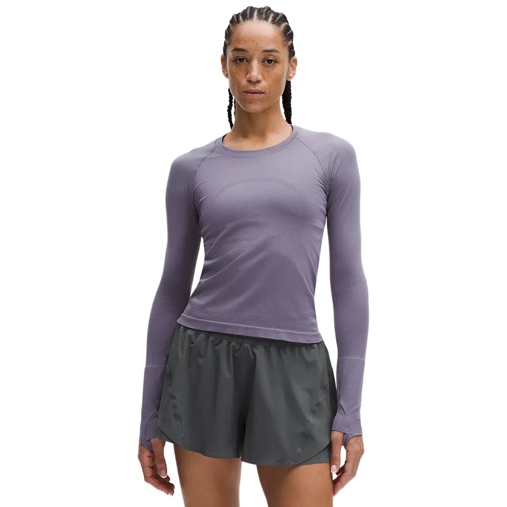 Lululemon Womens Swiftly Ls Shirt 2.0 Wl Tops in Purple Color