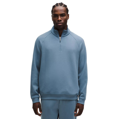 Lululemon Mens Smooth Spacer 1/4 Zip Pullover in Blue Color