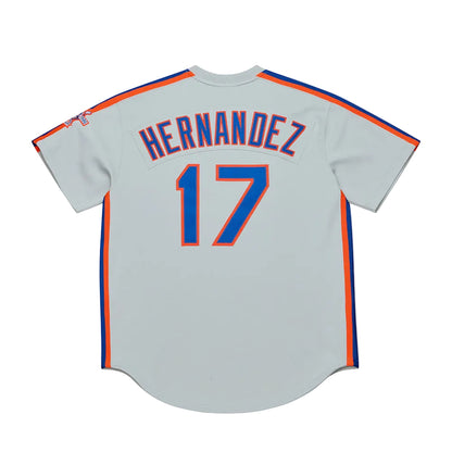 Mitchell And Ness Mens Nym'86 Auth Hernandez Js Fan Apparel in Grey Color
