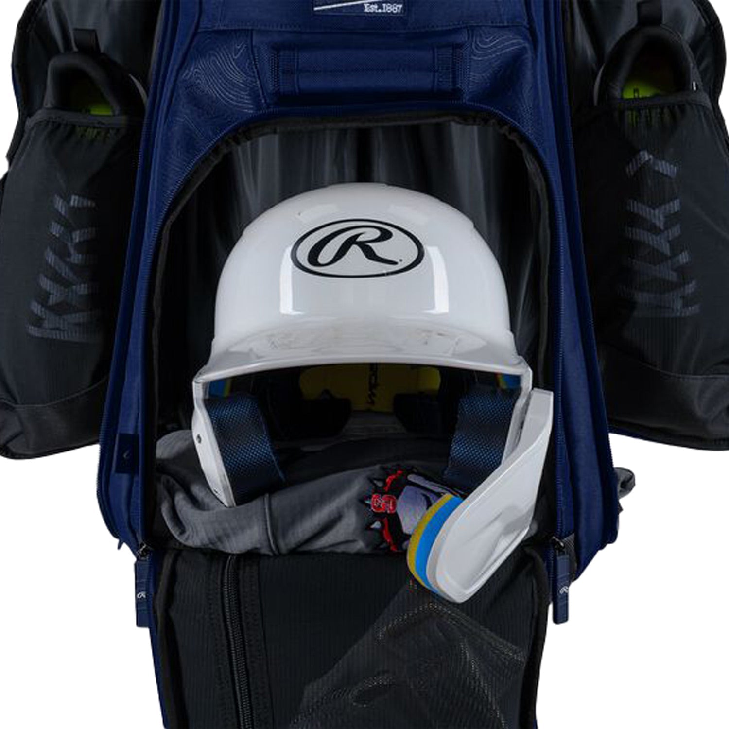 Rawlings Legion 2 Player Backpack Bags in Blue Color