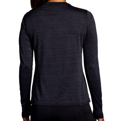 Brooks Luxe Long Sleeve Tops in Black Color