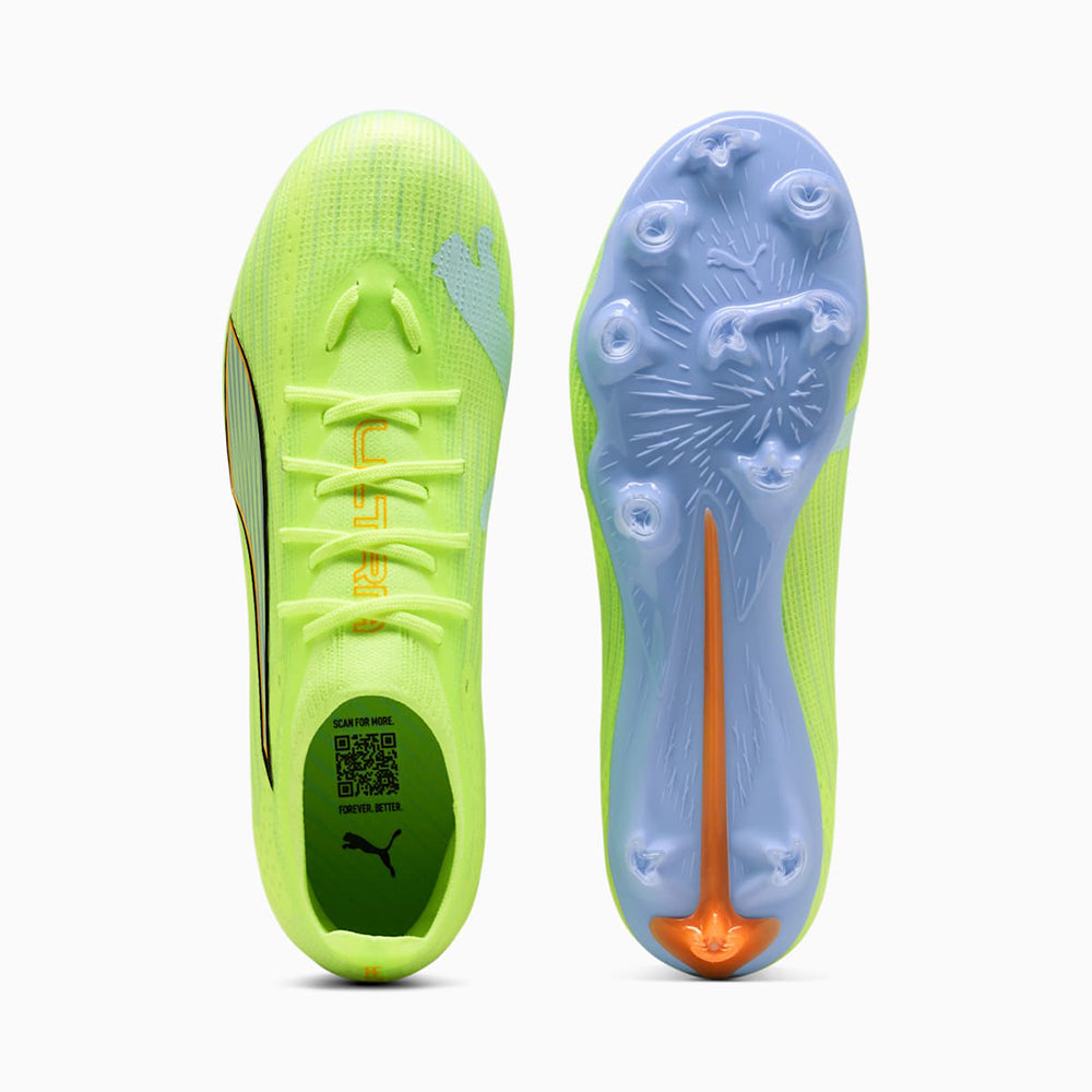 Puma Ultra 9 Pro FG/AG Lt Up Softball Cleats in Yellow Color