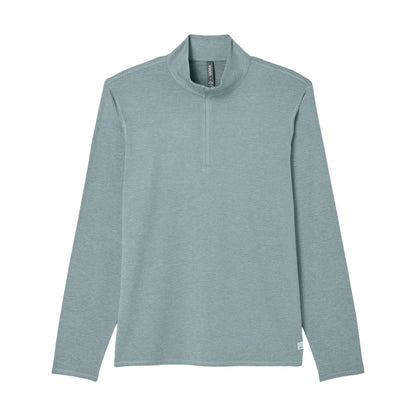 Vuori M Ponto 1/2 Zip Mock Nec Pullover in Blue Color