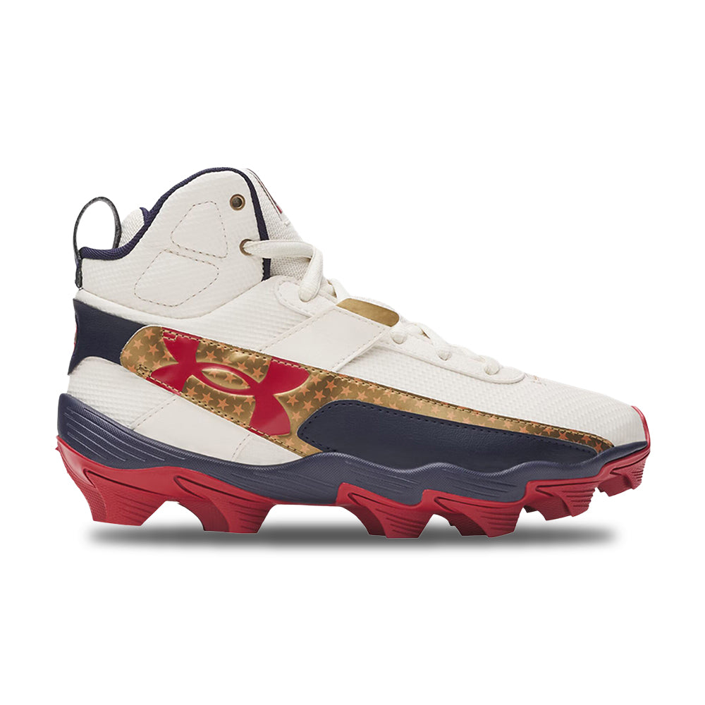 Under Armour Ua Harper 10 Rm Jr.Le Baseball Cleats in White Color