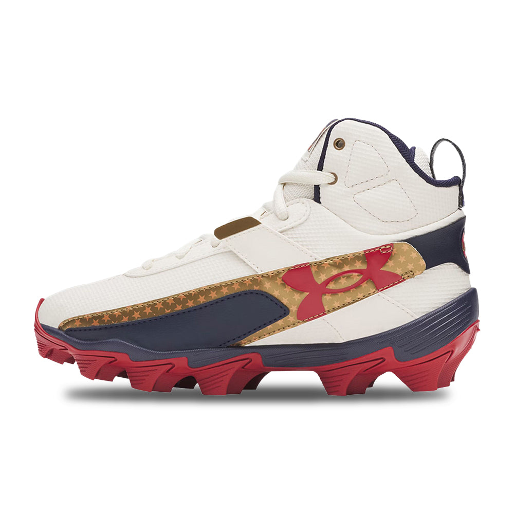Under Armour Ua Harper 10 Rm Jr.Le Baseball Cleats in White Color