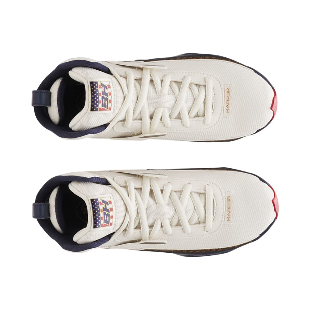 Under Armour Ua Harper 10 Rm Jr.Le Baseball Cleats in White Color