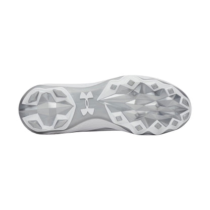 Under Armour Ua Spotlight Mid Baseball Cleats in White Color