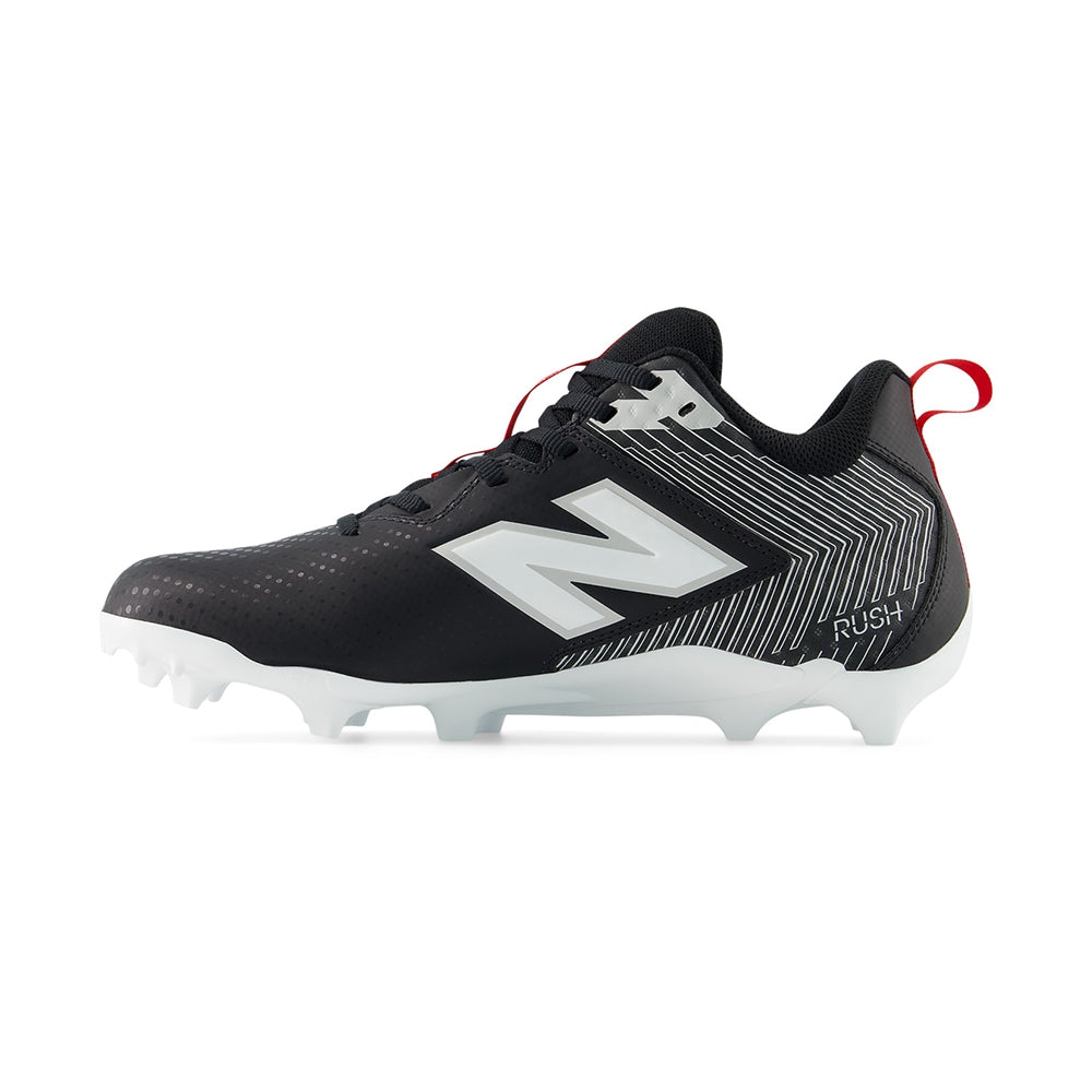 New Balance Rush V5 Mid Lacrosse Cleats in Black Color