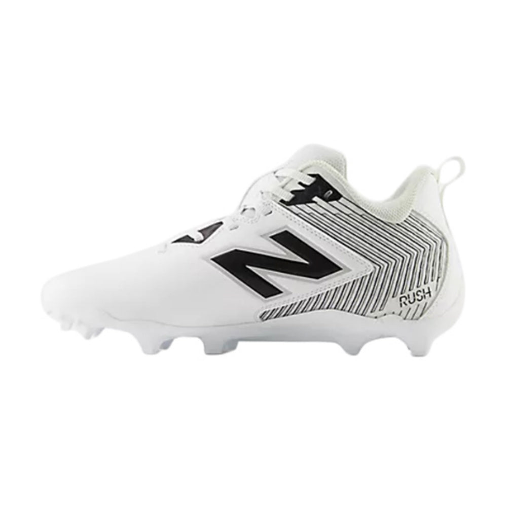 New Balance Rush V5 Mid Lacrosse Cleats in White Color