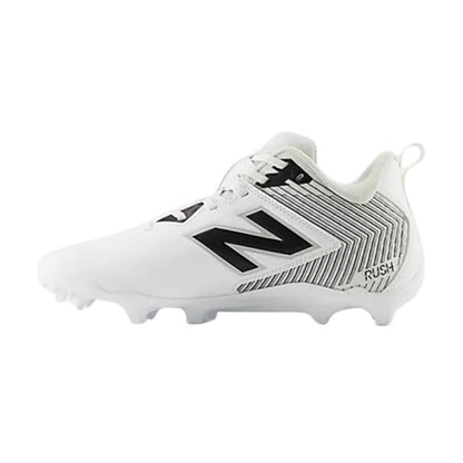 New Balance Rush V5 Mid Lacrosse Cleats in White Color