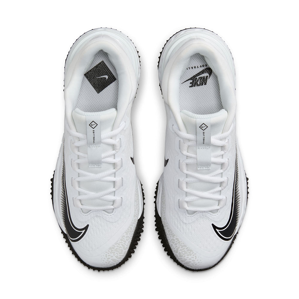 Nike Alpha Huarache elite 4 Trf Softball Cleats in White Color