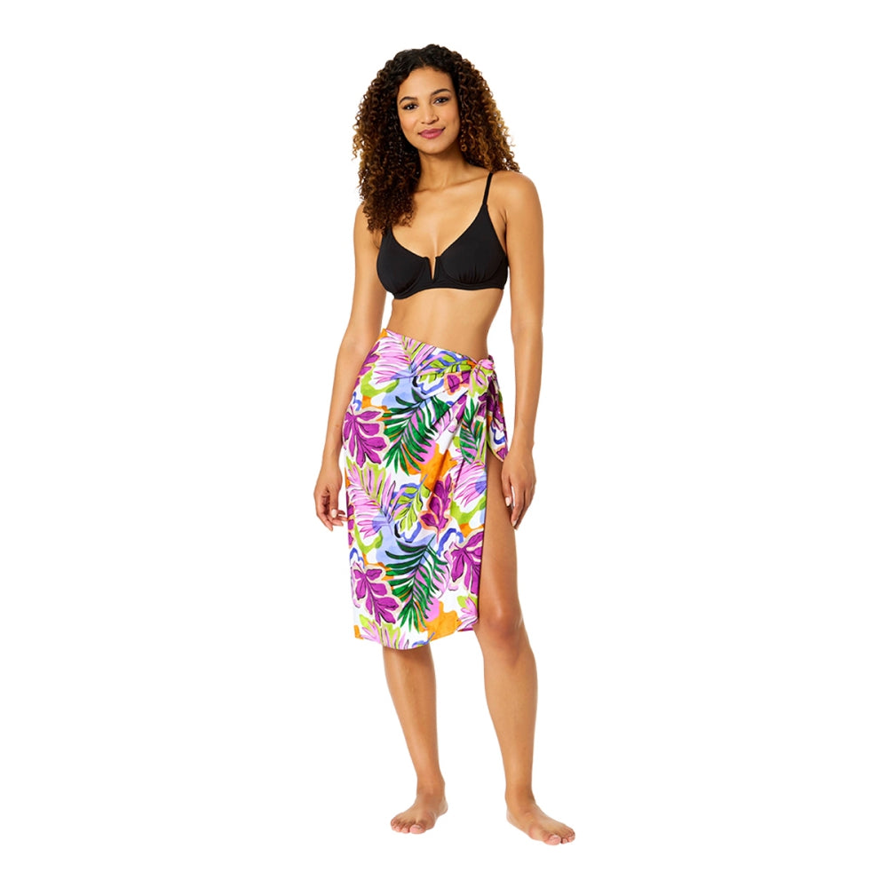 Anne Cole Collection Tie Front Pareo Skirts in Multi Color