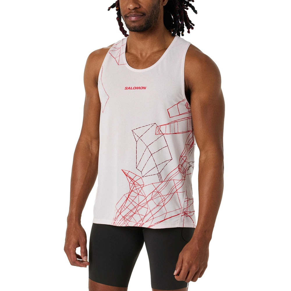 Salomon S/LAB Speed Singlet M Tops in Purple Color