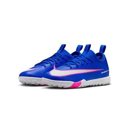 Nike Kids Zoom Vapor 16 academy TF Turf Cleats in Blue Color