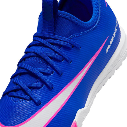 Nike Kids Zoom Vapor 16 academy TF Turf Cleats in Blue Color