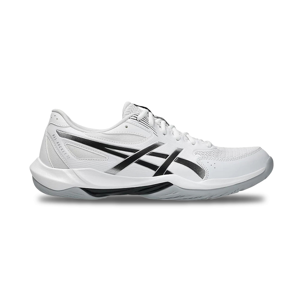 Asics GEL-Rocket 12 Squash Shoes in White Color
