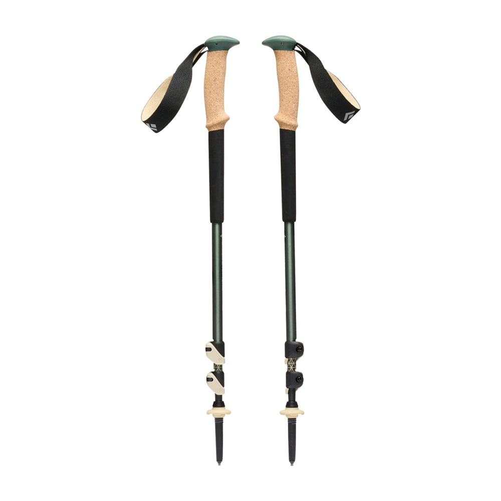 Black Diamond Trail Cork Trekking Pol Hiking Poles in Green Color