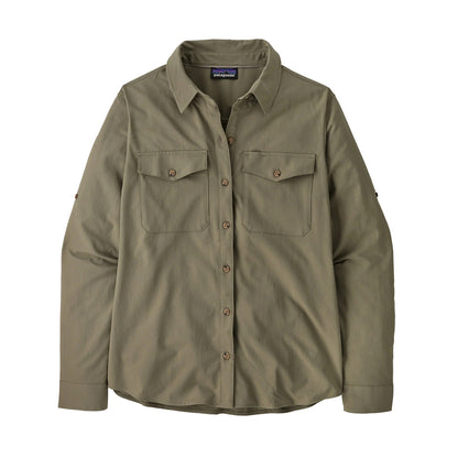 Patagonia Ws L/S Self Guided Sun S Tops in Green Color