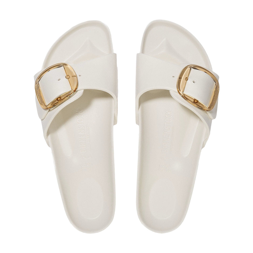 Birkenstock Madrid Big Buckle Eva Eg Slides in White Color