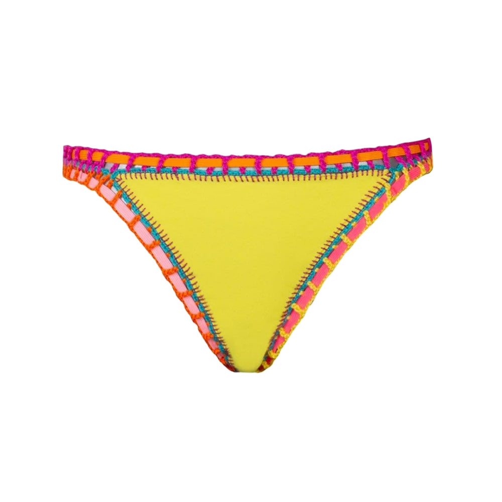 Pq Swim Crochet Bottom Swimsuits in Yellow Color