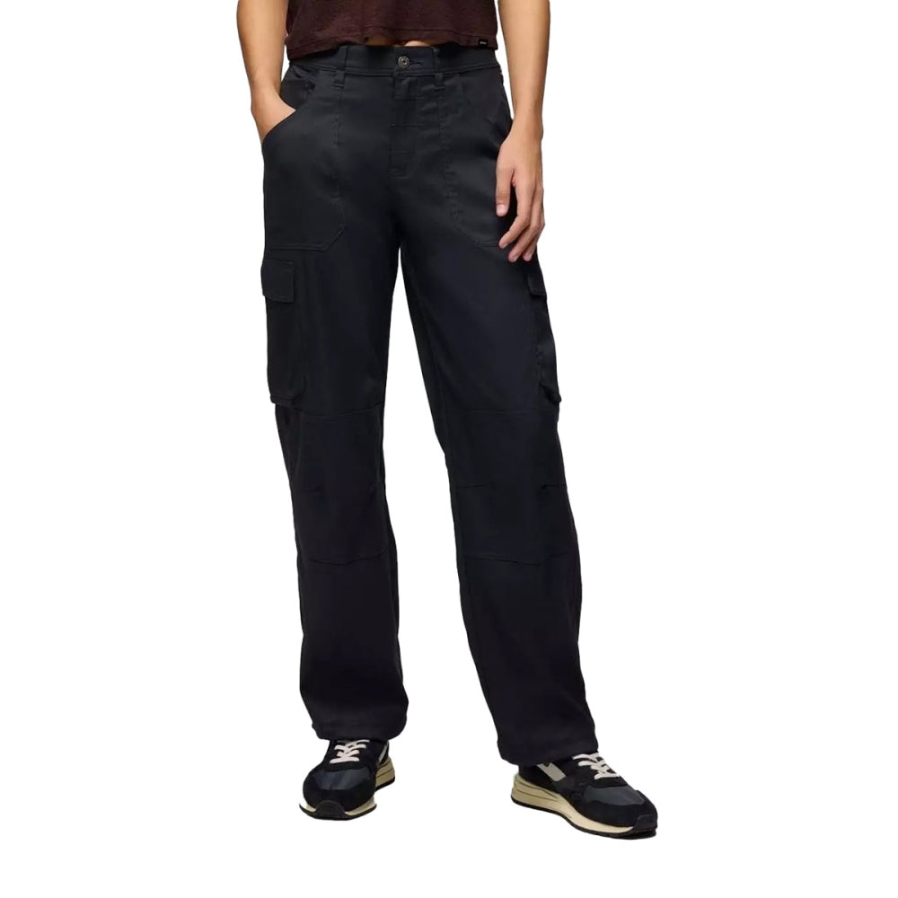 Prana W Stretch Zion Cargo Hw Pants in Black Color