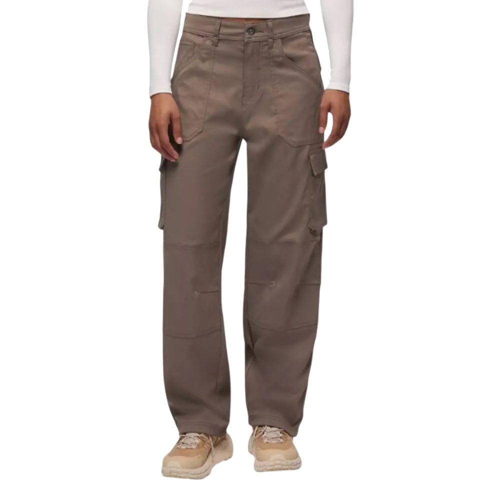 Prana W Stretch Zion Cargo Hw Pants in Khaki Color