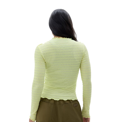 Halfdays Ynes Trail Long Sleave T Tops in Yellow Color