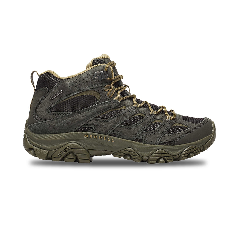 Merrell Moab 3 Mid Wp Boots in Black Color