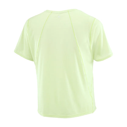 Salomon Shkout Air Cropp short sleeve Tee Tops in Green Color