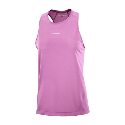 Salomon Shkout Core Tank W Tops in Purple Color