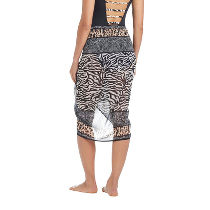 Bleu/Rod Beattie Chiffon Pareo Skirts in Multi Color