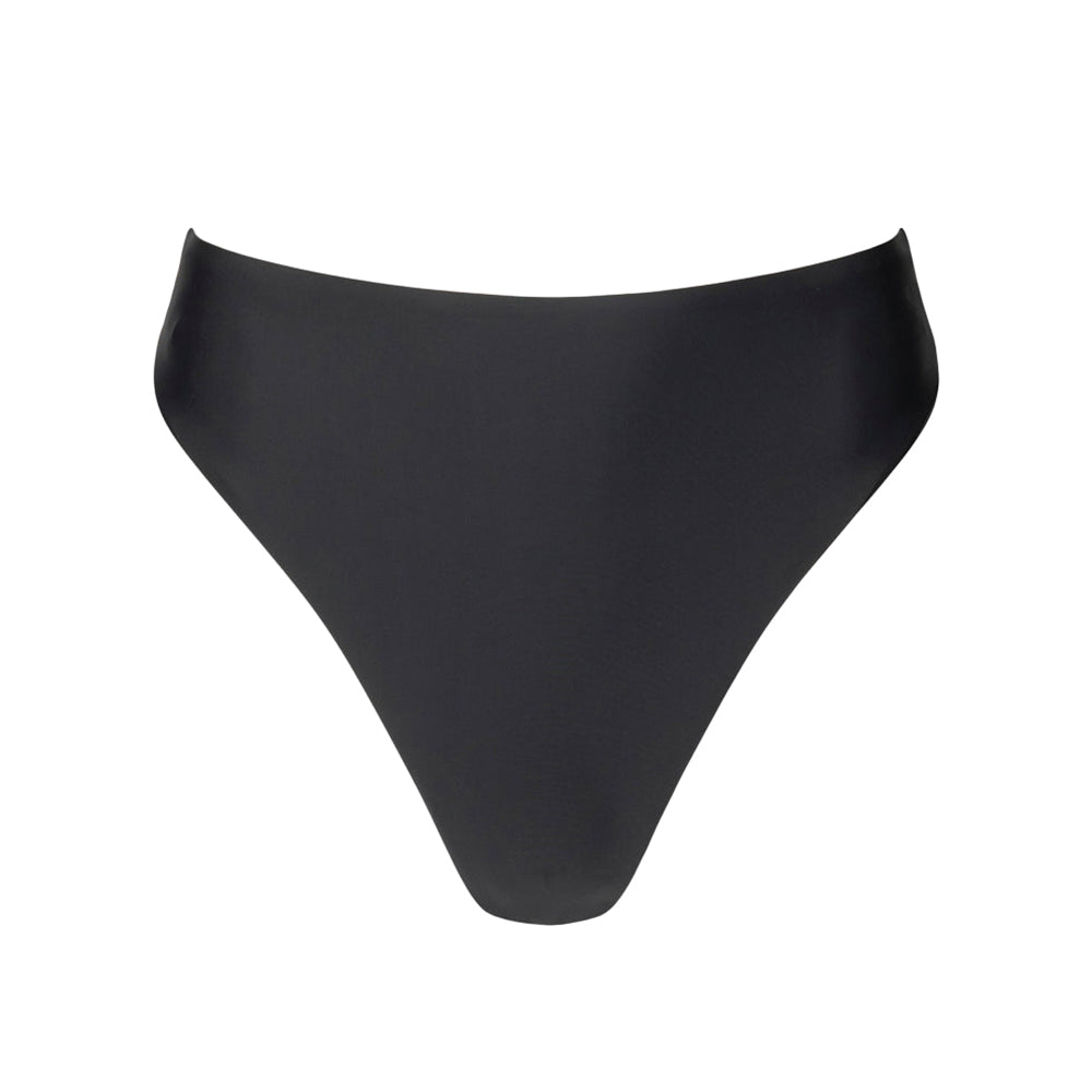 Vyb Kimmy High Wait Bottom Swimsuits in Black Color