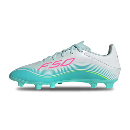 Adidas F50 Messi Club FG/MG Soccer Cleats in White Color