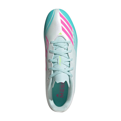 Adidas F50 Messi Club FG/MG Soccer Cleats in White Color