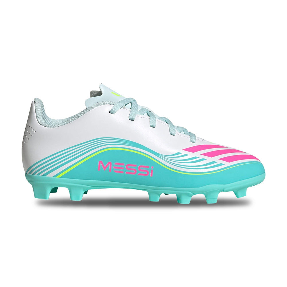Adidas F50 Messi Club FG/MG Soccer Cleats in White Color