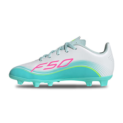 Adidas F50 Messi Club FG/MG Soccer Cleats in White Color