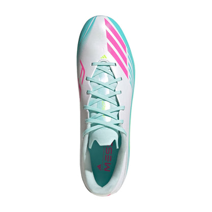 Adidas F50 Messi League FG/MG Soccer Cleats in White Color