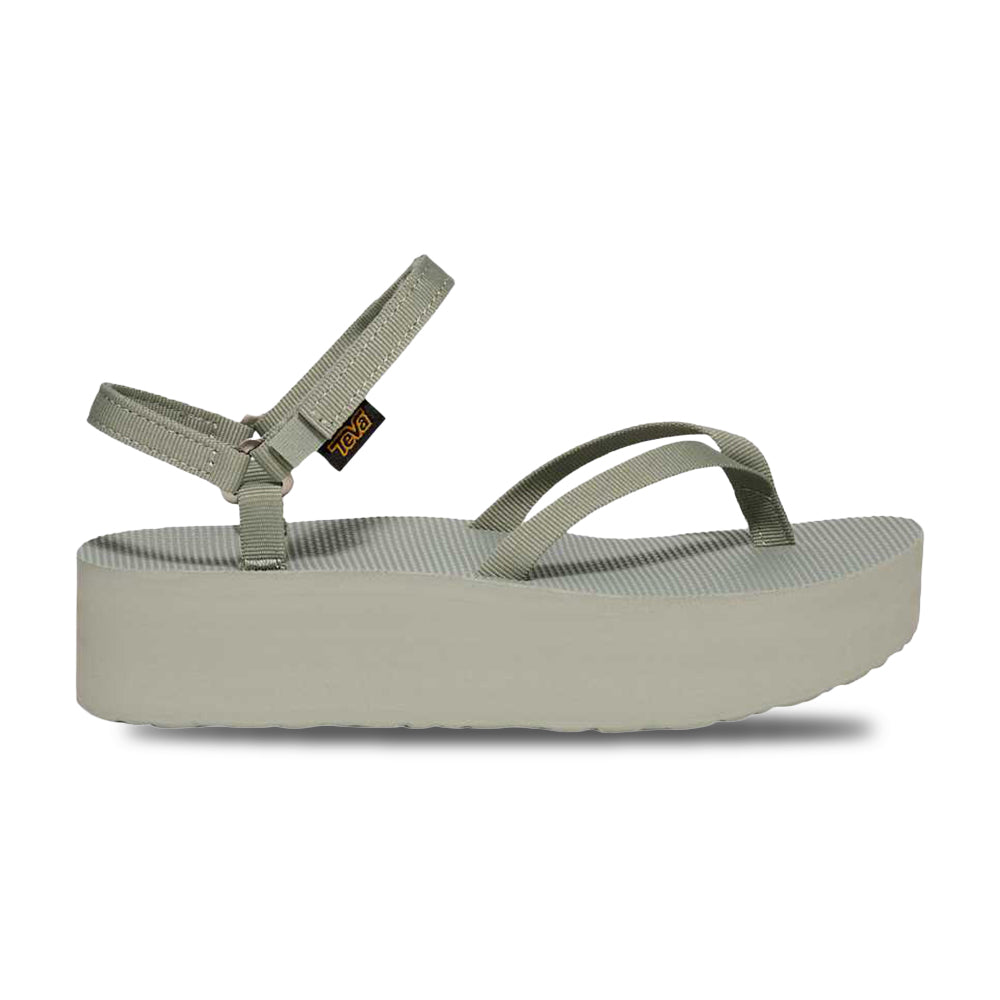 Teva W Flatform Sandal Slim Water Shoes in Green Color